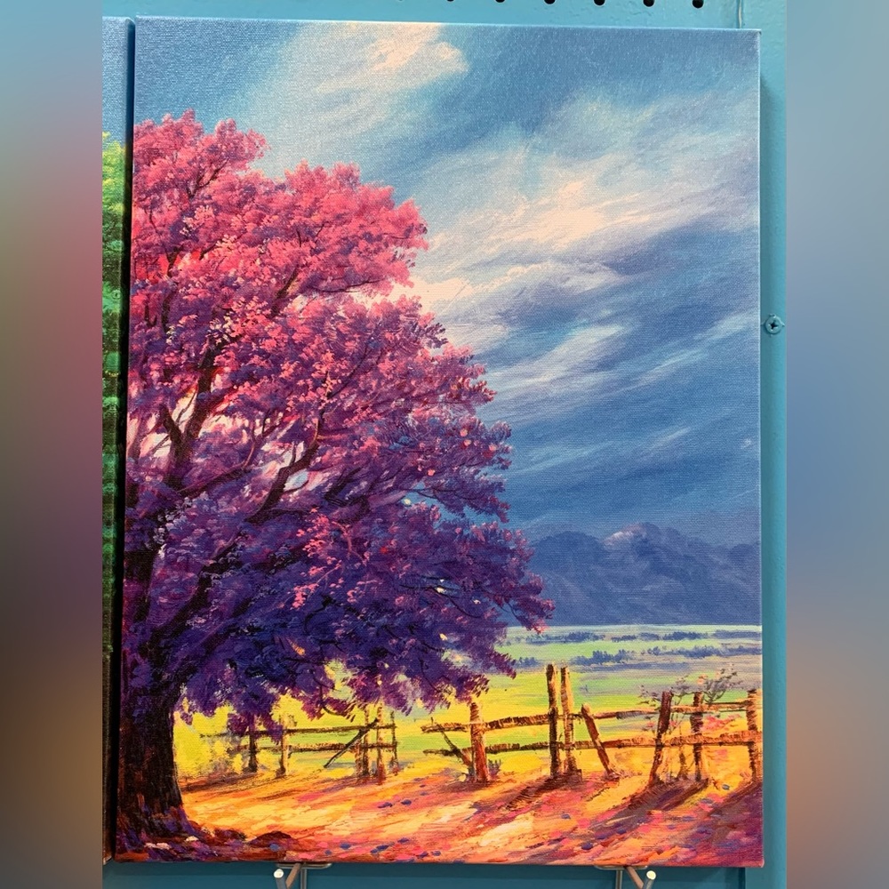 Four Change Seasons Trees Canvas Prints Wall Art for Home Decorations 16”x12” - Picture 3 of 5